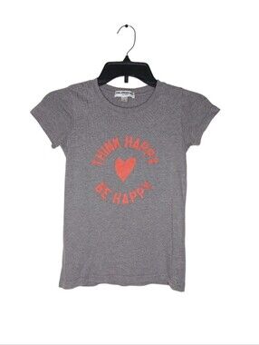 Sub_Urban Riot  Gray Short-Sleeve Tee with Coral Heart Graphic